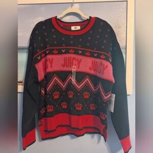 Nwt Juicy Couture Black and Red Sweater